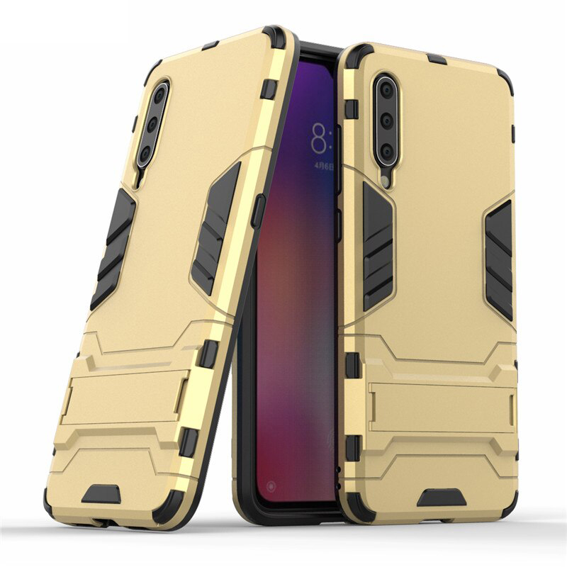 เคส Xiaomi Mi 9 #เคสฝาหลังพลาสติก ไฮบริด TPU + Kickstand (สินค้าพร้อมส่ง)