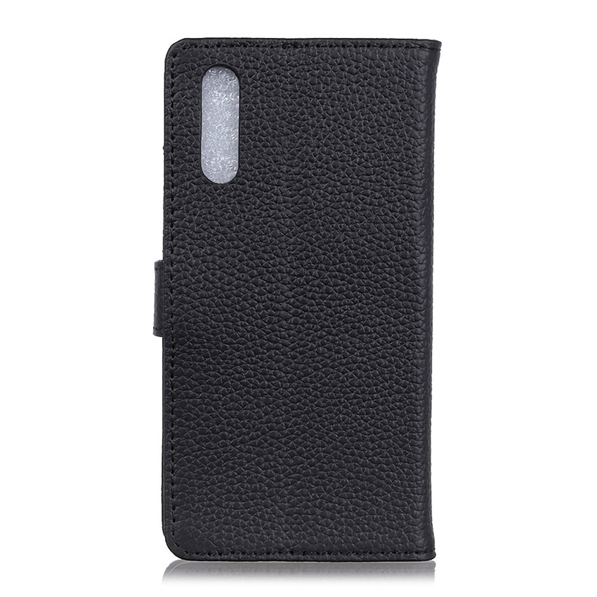 เคส Huawei P20 Pro #เคสฝาพับแบบกระเป๋าสตางค์หนังแท้ผิวลิ้นจี่ Litchi Grain