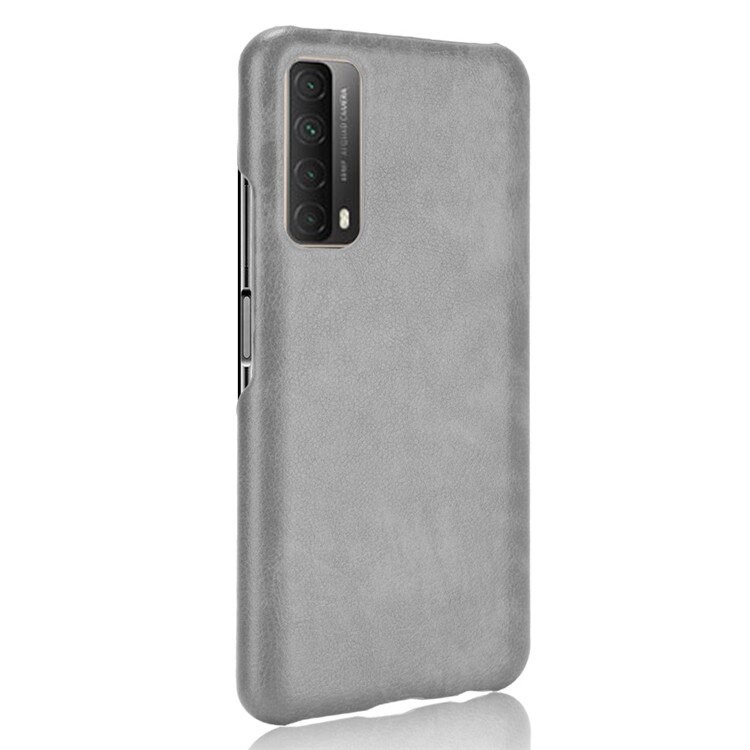 เคส Huawei Y7a #เคสฝาหลังพลาสติกแข็งเคลือบหนัง PU ลายผิวลิ้นจี่ Litchi Skin Leather Coated