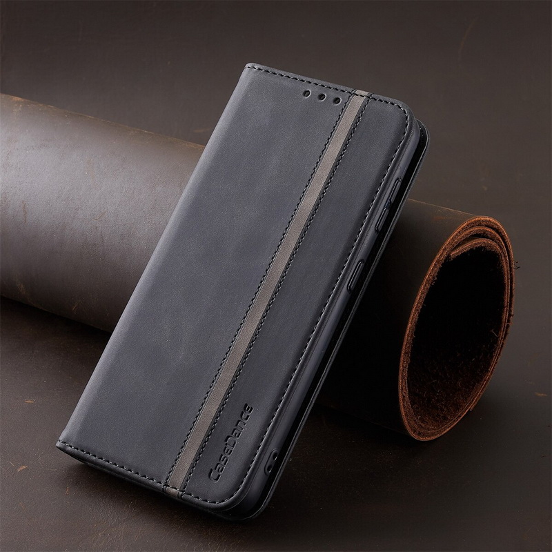 เคส iPhone 13 mini #เคสฝาพับหนัง PU สไตล์กระเป๋าสตางค์พร้อมช่องใส่การ์ด Luxury Flip Stand Card Phone Leather Wallet Cover Casing Auto-absorbed Smartphone