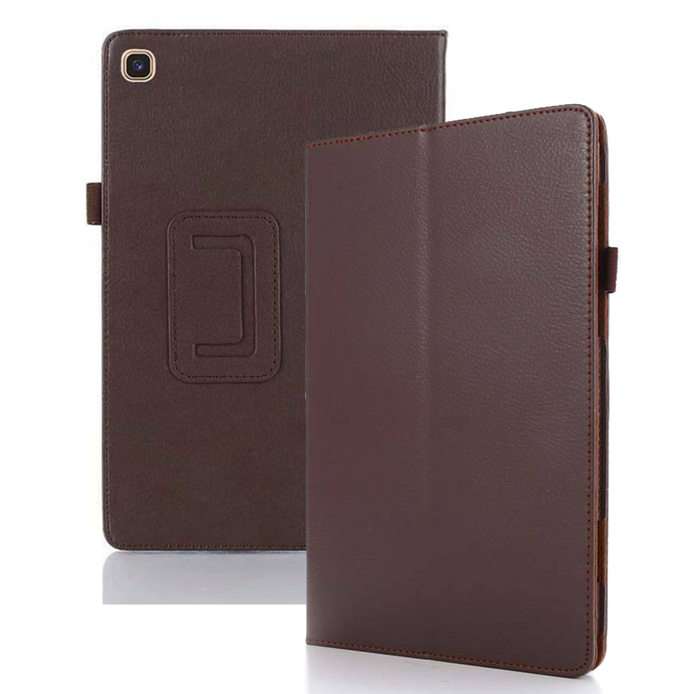Case Samsung Galaxy Tab S6 Lite 10.4 SM-P610 P615 P617 #เคสฝาพับหนัง PU ผิวลิ้นจี่ Litchi Texture Leather Stand Protective Case