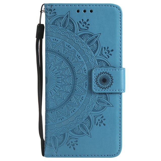 Case Samsung Galaxy S10 Lite #เคสฝาพับหนัง PU ปั้มลาย Imprint Mandala Flower