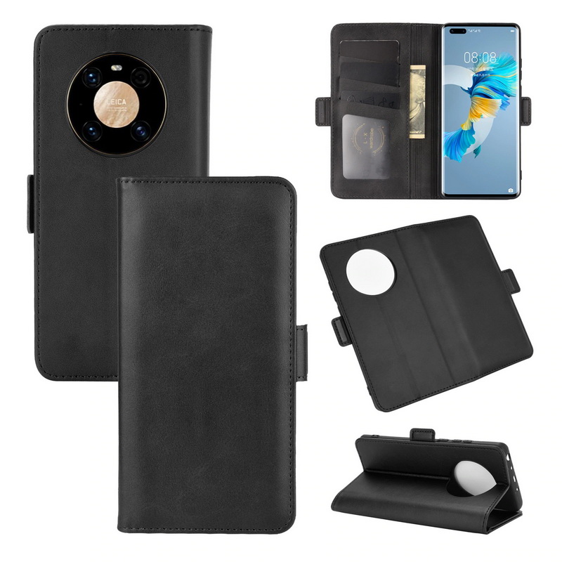 เคส Huawei Mate 40 Pro #เคสฝาพับหนัง PU มีแถบปิดแม่เหล็กสไตล์กระเป๋าสตางค์