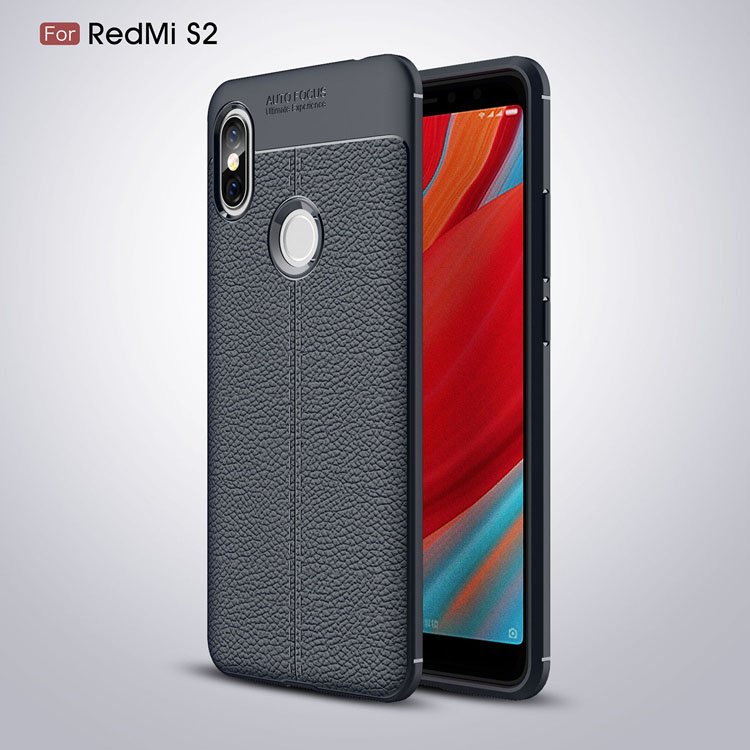 เคส Xiaomi Redmi S2 #เคสฝาหลัง TPU ผิวลิ้นจี่ช่วยป้องกันลายนิ้วมือและกันลื่นได้ดี