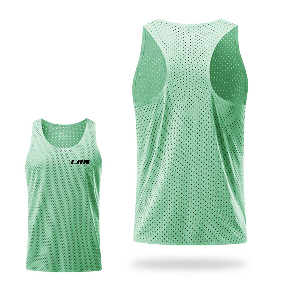 เสื้อกล้ามวิ่ง เสื้อกล้ามออกกำลังกายน้ำหนัก 61 กรัมรูระบายอากาศทั้งตัว เบา แห้งเร็ว (S27)