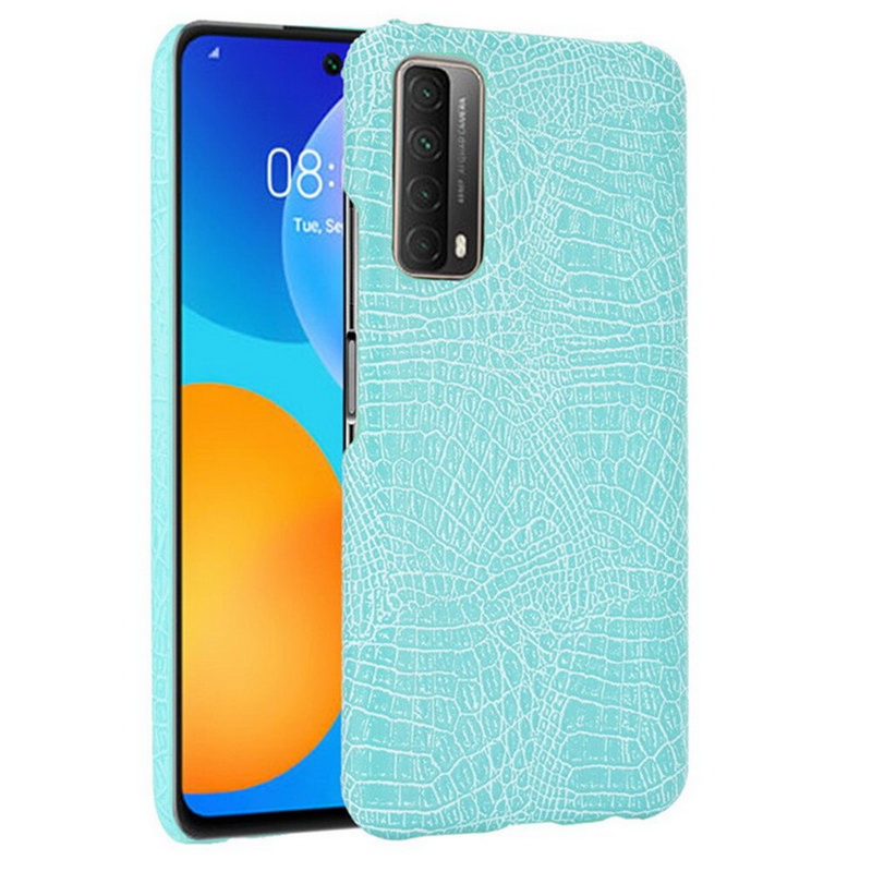 เคส Huawei Y7a #เคสฝาหลังพลาสติกแข็งเคลือบหนัง PU ลายผิวหนังจระเข้