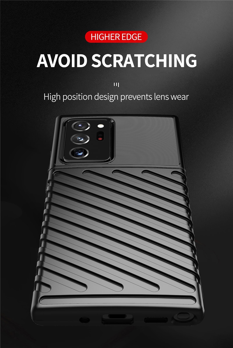 Case Samsung Galaxy Note 20 Ultra / Note 20 Ultra 5G #เคสฝาหลัง TPU อ่อน Thunder Series Twill Texture Soft TPU