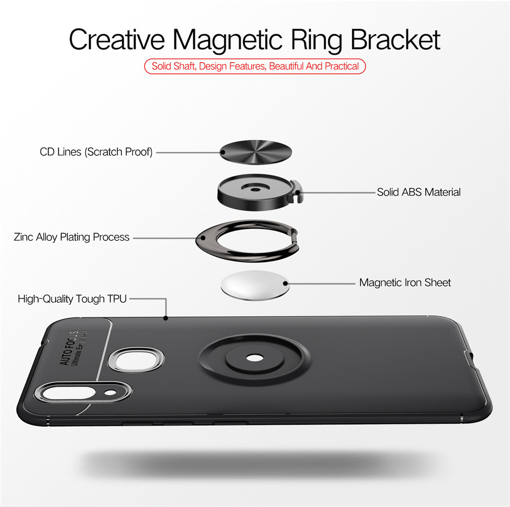 Case Huawei nova 3 #เคสฝาหลัง TPU Finger Ring Kickstand (Built-in Magnetic Metal Sheet)