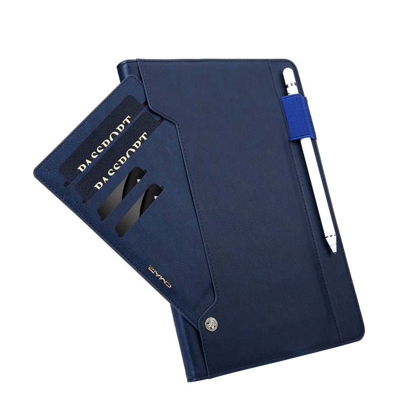 Case Samsung Galaxy Tab S4 10.5 T830 T835 #เคสฝาพับหนัง PU คุณภาพดี พร้อมฝาปิดมีช่องเสียบการ์ด CMAI2 PU Leather Stand Wallet Flip