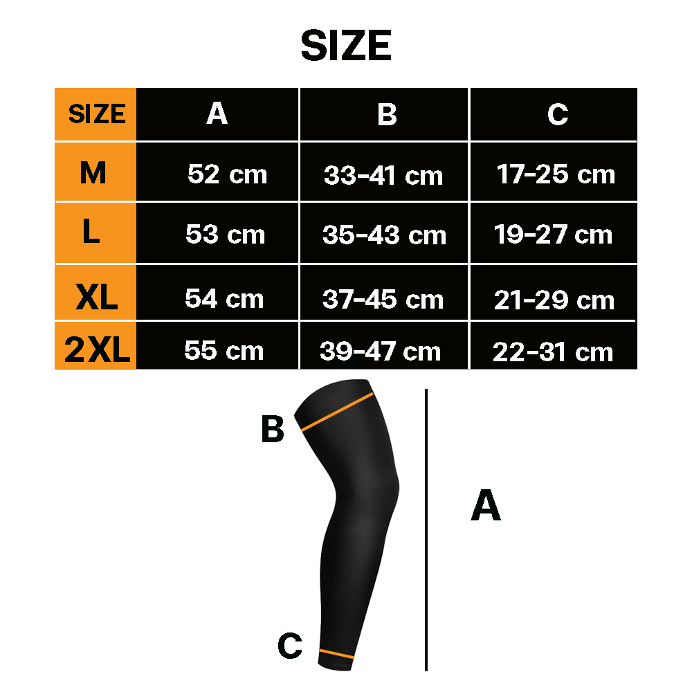 ปลอกขากระชับกล้ามเนื้อแบบยาว สำหรับวิ่งออกกำลังกาย กีฬากลางแจ้ง 2ชิ้น (D10)