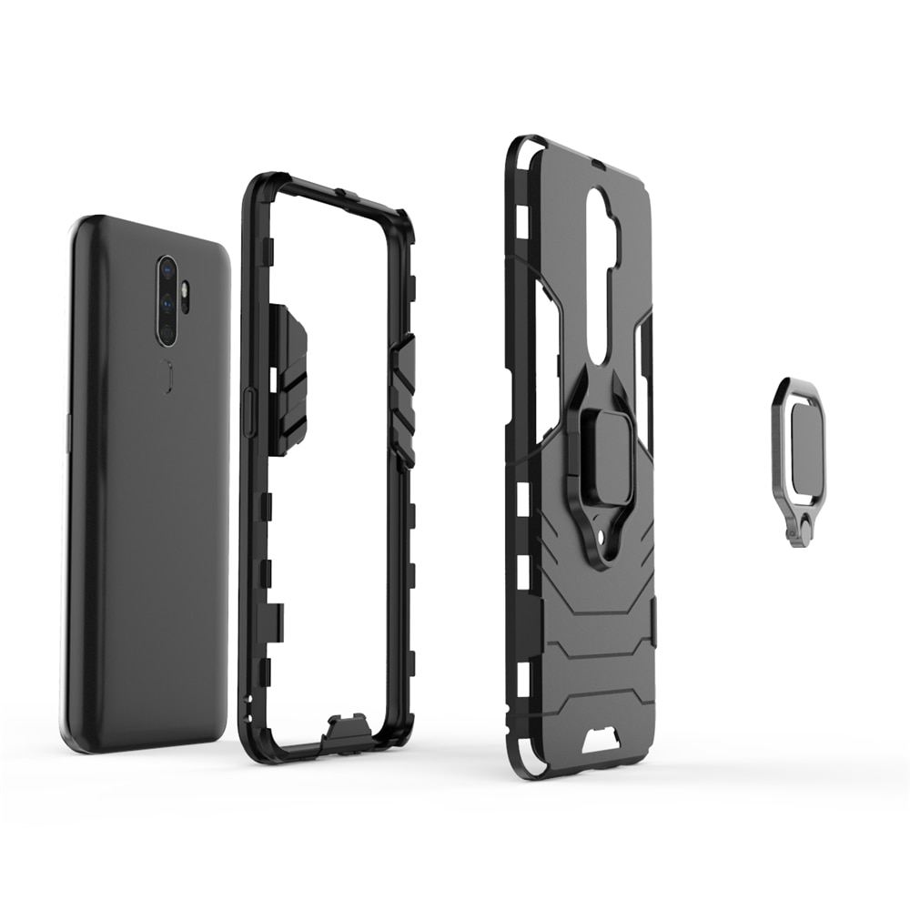 Case OPPO A9 (2020) / A5 (2020) #เคสฝาหลังพลาสติกแข็ง +TPU Hybrid Case มีแหวนสวมนิ้วโลหะ