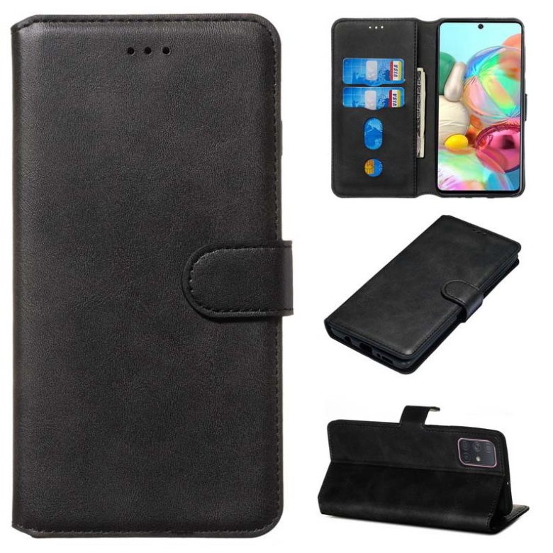 Case Samsung Galaxy A71 5G SM-A716F #เคสฝาพับหนัง PU แบบกระเป๋าสตางค์ Classic Wallet Leather Stand Phone Cover