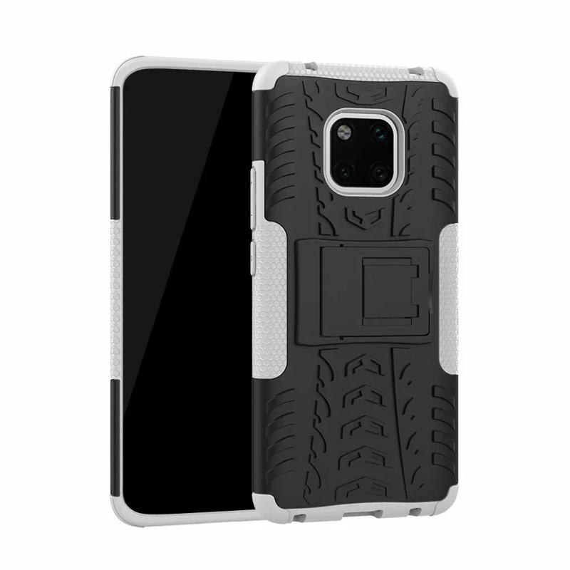 Case Huawei Mate 20 Pro #เคสฝาหลังกันลื่น Cool Tyre Pattern Kickstand (PC + TPU)
