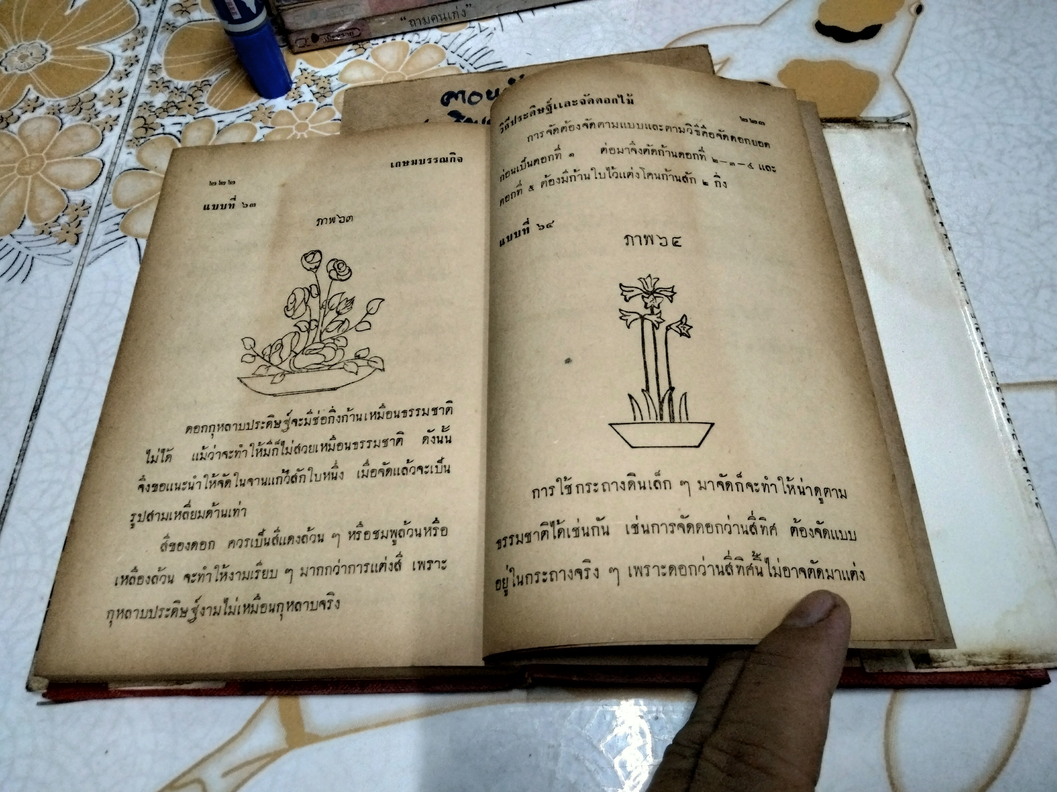 วิธีประดิษฐ์และจัดดอกไม้ โดย ศ. ชาญมาตรา