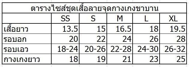 ชุดเด็ก set เสื้อลายจุดกับกางเกงขากระดิ่ง