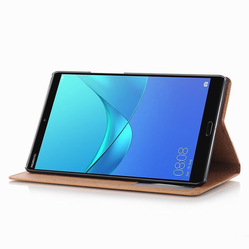 เคส Huawei MediaPad M3 (8.4 นิ้ว) #เคสฝาพับหนัง PU ผิวหนังม้าสไตล์ Retro แบบกระเป๋าสตางค์สมาร์ท Crazy Horse Texture Retro PU Leather