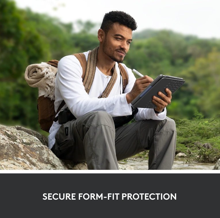 Logitech® Smart Connector Rugged Folio iPad 10th Generation Model YU0079, Gray เคสคีย์บอร์ด