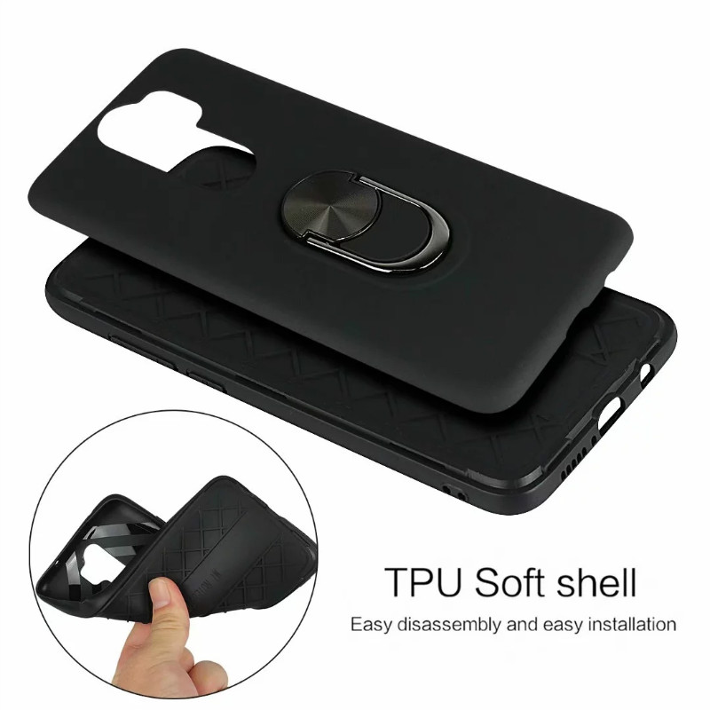Case OPPO A9 (2020) #เคสแบบฝาหลัง PC + TPU Combo ที่ถอดแยกออกได้พร้อมแหวนสวมนิ้วเป็นขาตั้งได้
