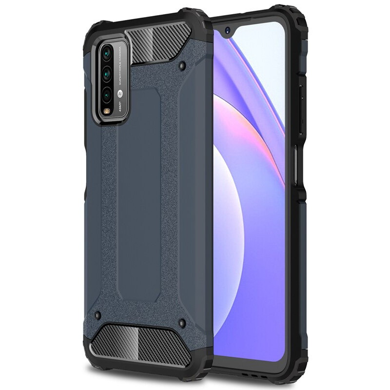 เคส Redmi 9T #เคสฝาหลังเกราะป้องกัน ไฮบริด พลาสติก+TPU Heavy Duty Rugged Hybrid
