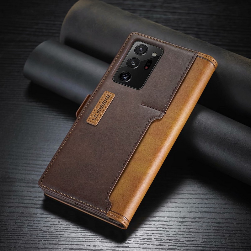 Case Samsung Galaxy Note 20 Ultra / Note 20 Ultra 5G #เคสฝาพับหนัง PU สไตล์กระเป๋าสตางค์พร้อมช่องใส่การ์ด Fashion Retro Card Slot Wallet Flip Cover PU Leather Phone Case