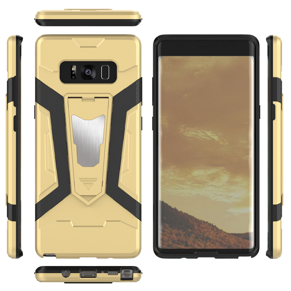 เคส Samsung Galaxy Note 8 #เคสฝาหลังแบบไฮบริด PC + TPU มีขาตั้งในตัว สีสันสวยงามทันสมัย