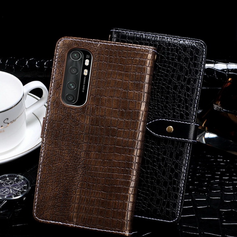 Case Xiaomi Mi Note 10 Lite#เคสฝาพับหนัง PU รูปแบบหนังจระเข้สไตล์กระเป๋าสตางค์สวยงามทันสมัย