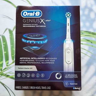 Oral-B® Genius X Rechargeable Toothbrush Patient Starter Kit, White ออรัล-บี จีเนียส แปรงสีฟันไฟฟ้า