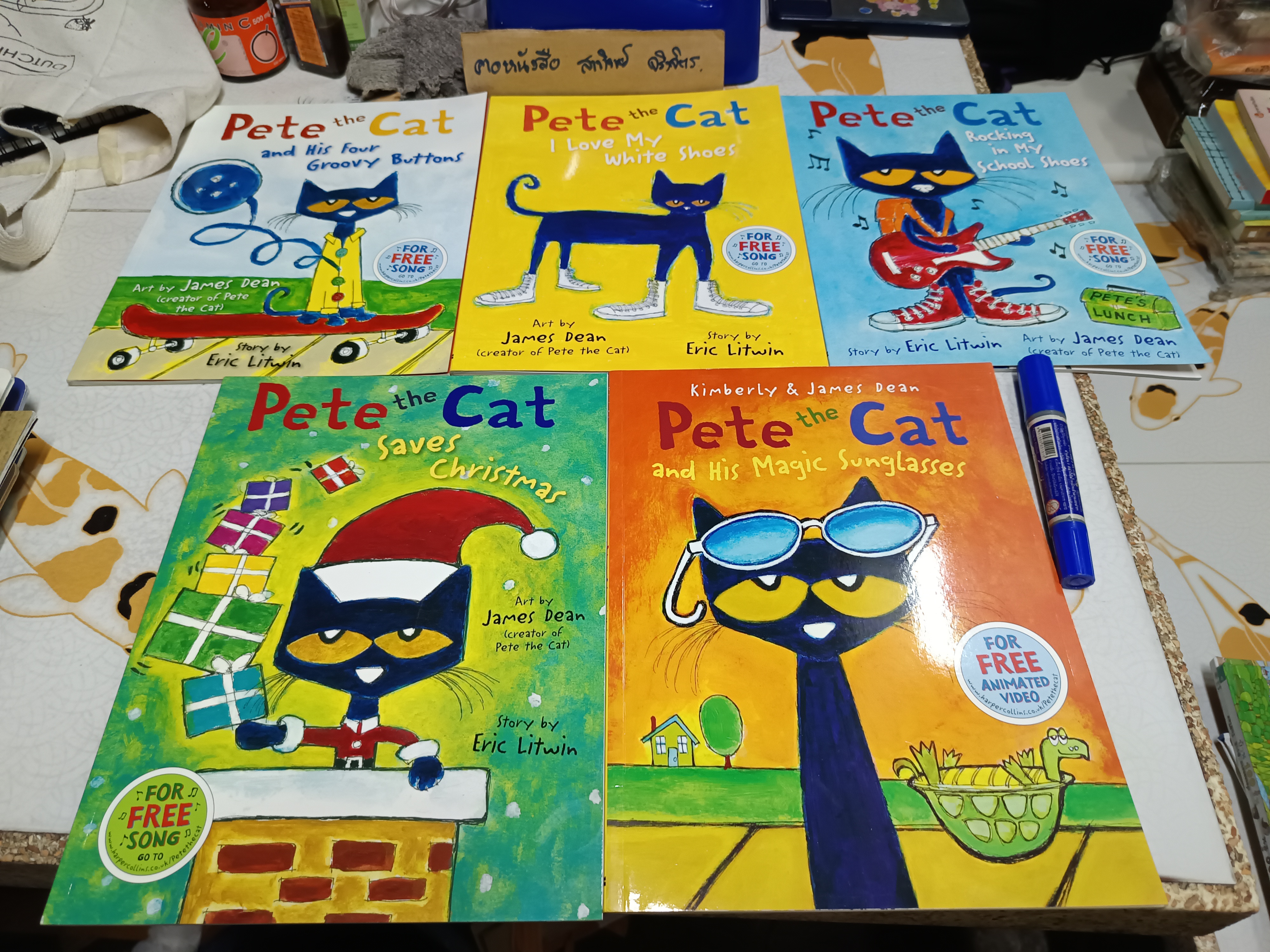 หนังสือนิทานภาษาอังกฤษ I can read : Pete the Cat Set (มีแค่ 5 เล่ม)