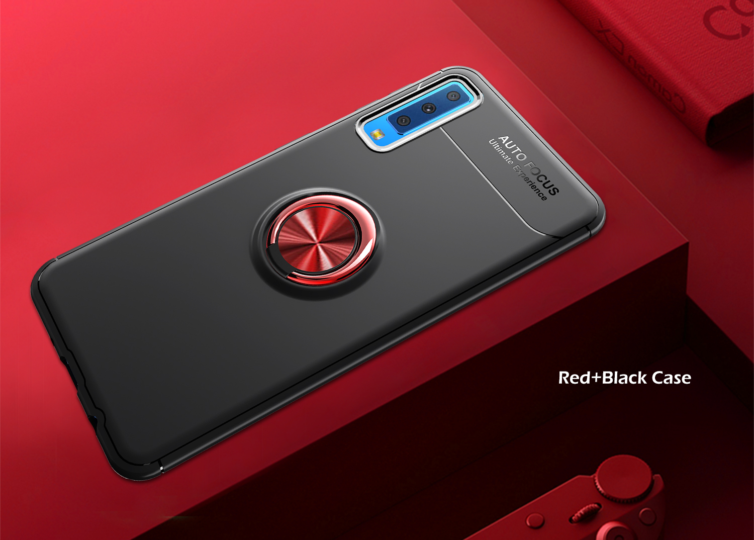 Case Samsung Galaxy A7 (2018) TPU #เคสฝาหลังมีแหวนสวมนิ้ว Finger Ring Kickstand (Built-in แผ่นโลหะ)