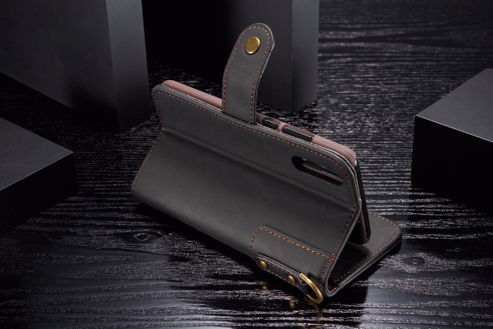 Case Huawei P20 Pro #เคสฝาพับหนังแยกแบบกระเป๋าสตางค์สไตล์ย้อนยุคพับตั้งได้ Retro Style Split Leather Wallet