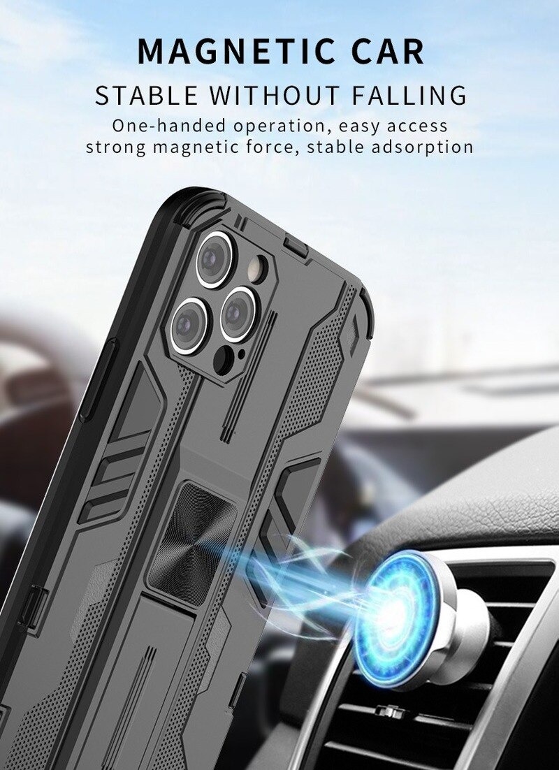 เคส OPPO Reno 6 5G #เคสฝาหลังพลาสติก ไฮบริด TPU + Kickstand Case Armor Stlye TPU Soft Rubber