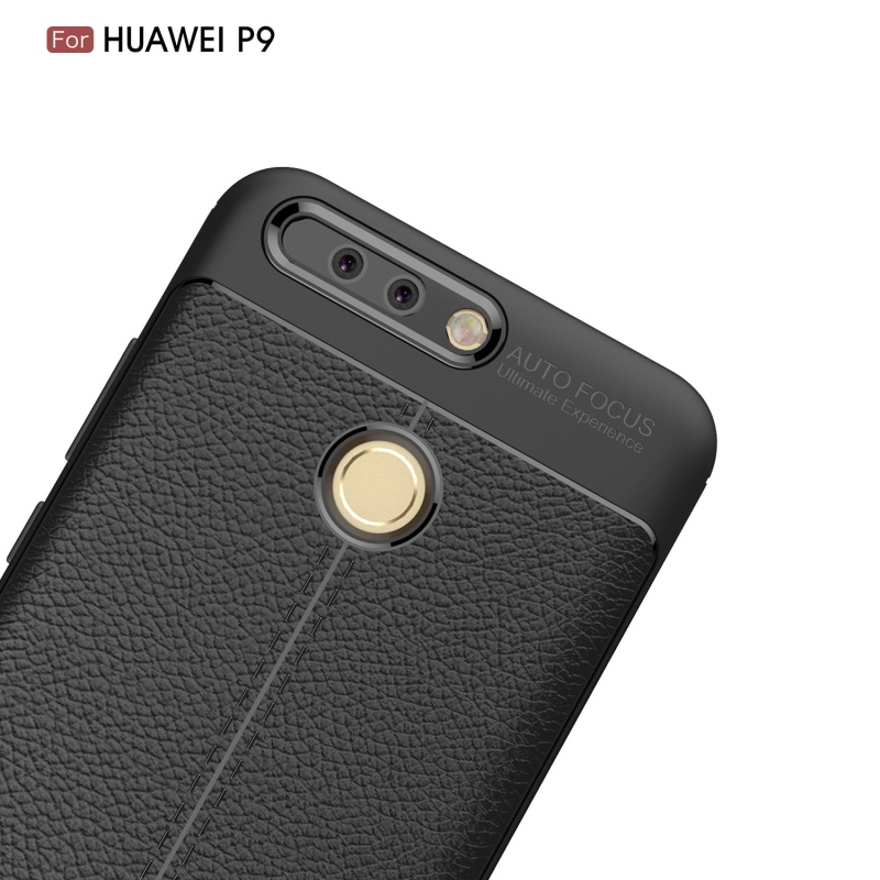 Case Huawei P9 5.2 นิ้ว #เคสฝาหลัง TPU ลายหนัง PU ผิวลิ้นจี่ช่วยป้องกันลายนิ้วมือและกันลื่นได้ดี พร้อมส่ง