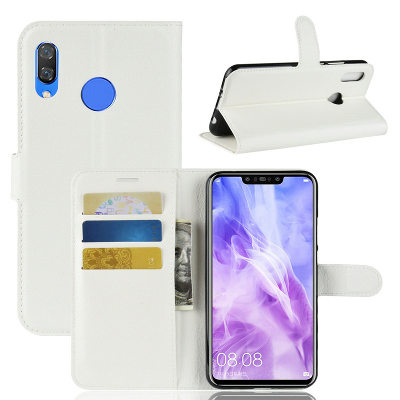 เคส Huawei nova 3 #เคสฝาพับสไตล์กระเป๋าสตางค์หนัง PU ผิวลิ้นจี่