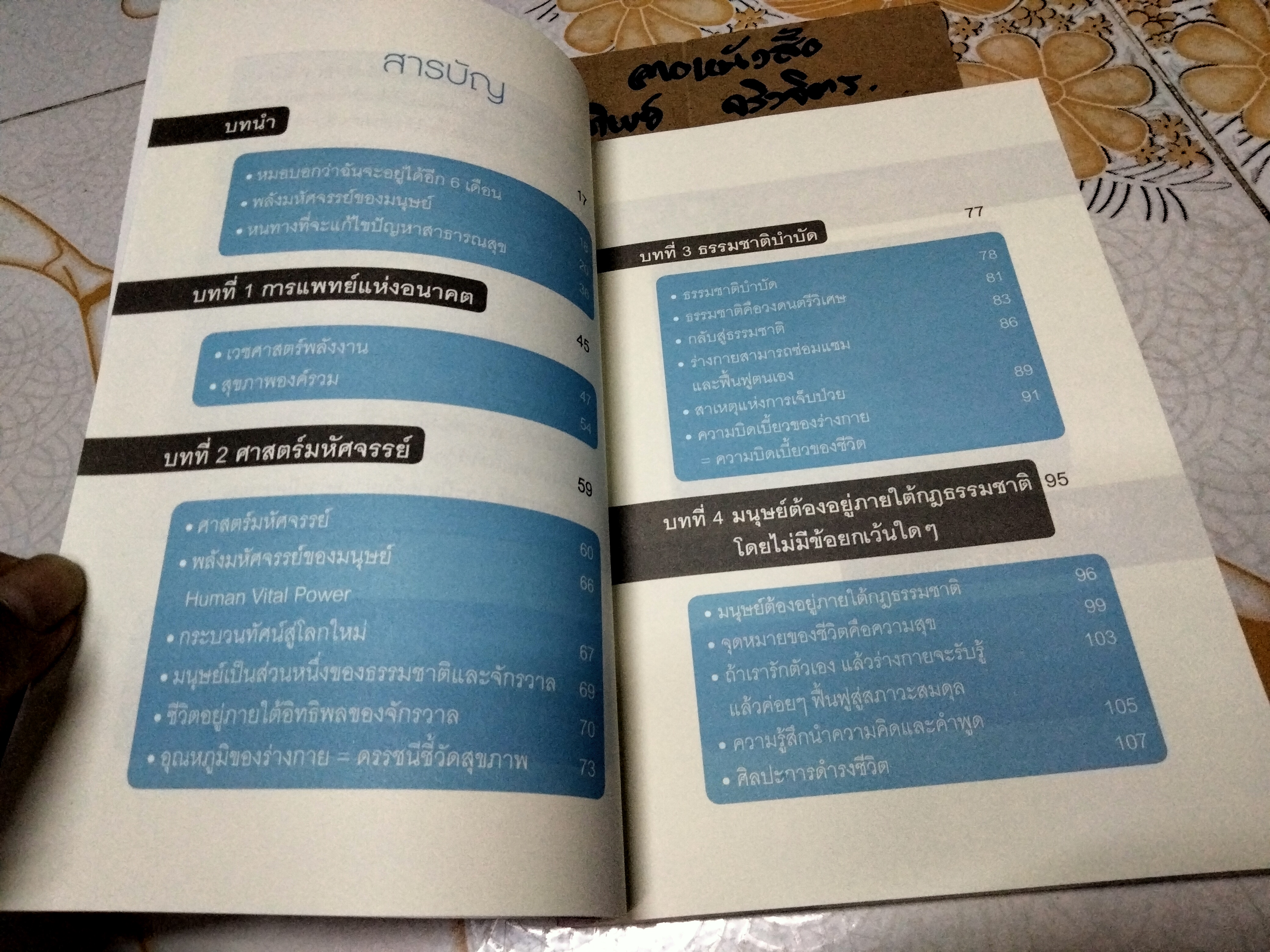 ศาสตร์มหัศจรรย์ ศาสตร์แห่งพลังธรรมชาติเพื่อการบำบัดรักษา โดย ศ. นายแพทย์ ดร. วิจิตร บุณยะโหตระ **สินค้าหมด**