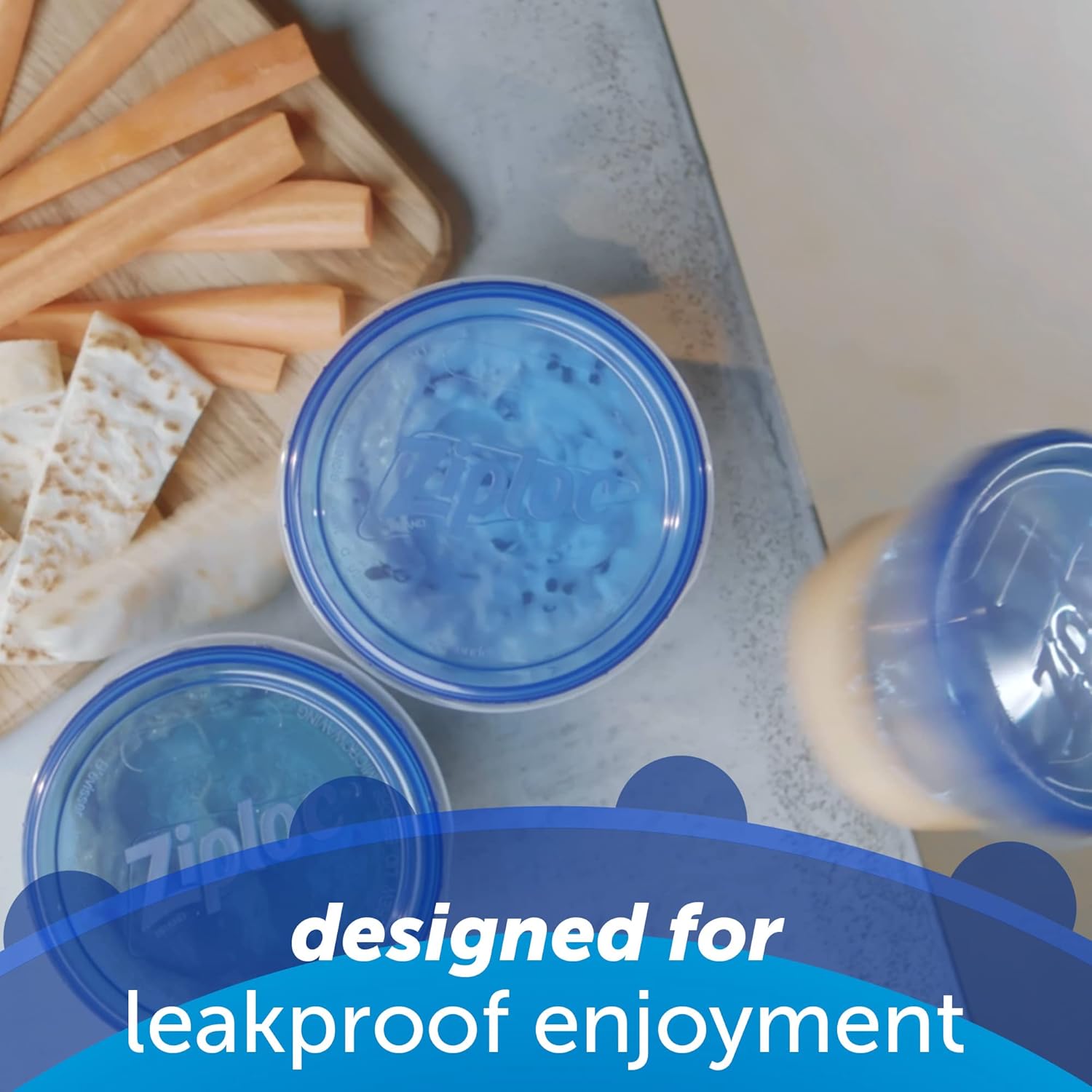 (Pre Order) Ziploc® Twist’n Loc Containers & Lids 8 oz., 4 Count กล่องพลาสติก ทรงกลมพร้อมฝาปิด สำหรับใส่อาหาร