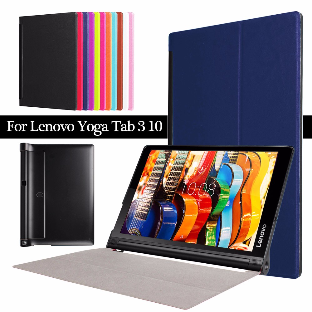 Case Lenovo Yoga Tab 3 10 นิ้ว เคสหนัง PU Leather + Plastic Stand Cover Case