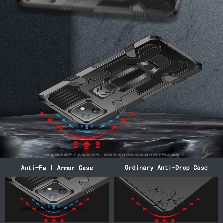เคส Iphone 14 Pro Max #เคสฝาหลังกันกระแทกมีคลิบหนีบ ไฮบริด พลาสติก+TPU Heavy Duty R