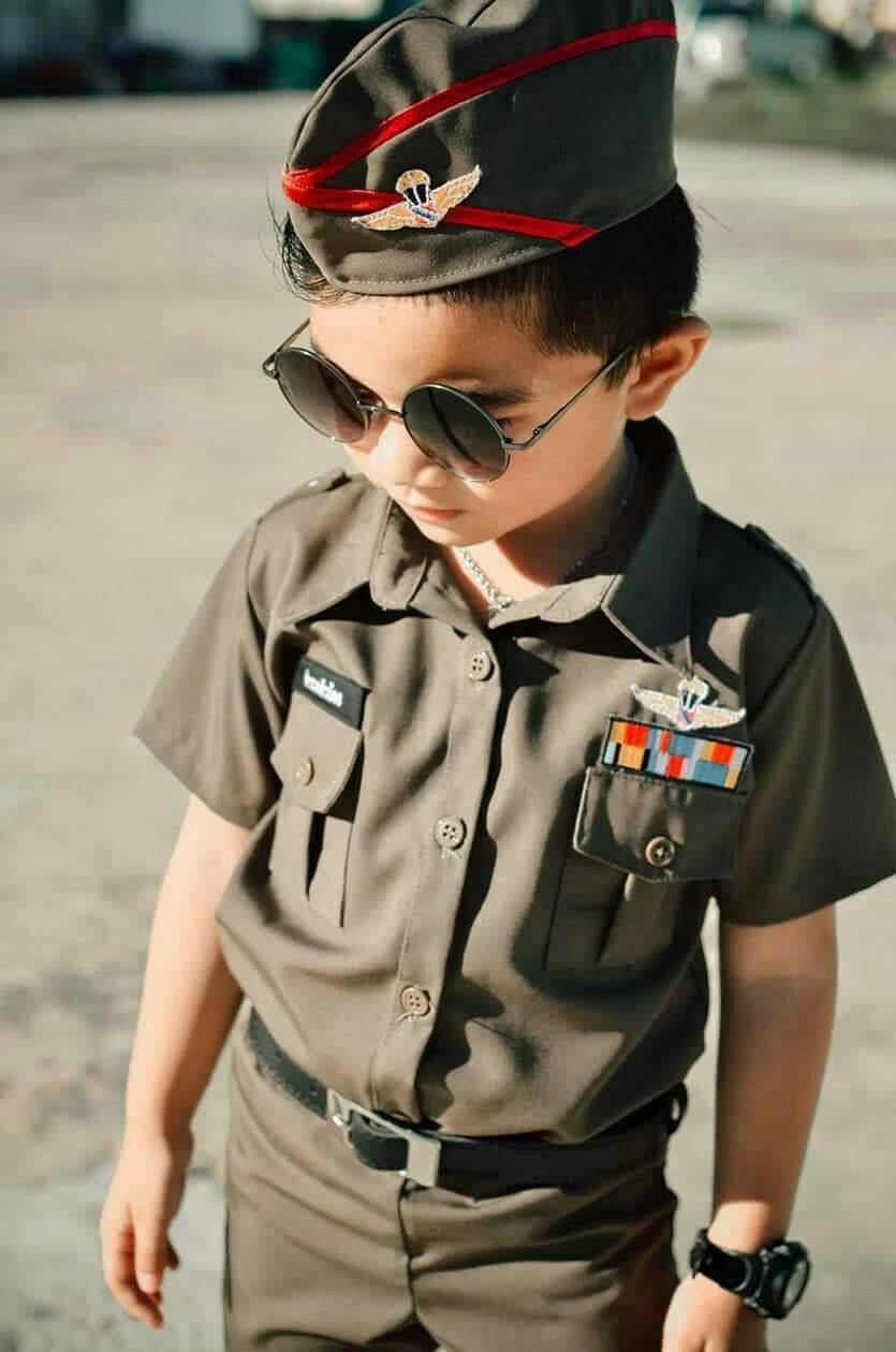 ชุดตำรวจเด็ก แบบมีหมวก งานคุณภาพ