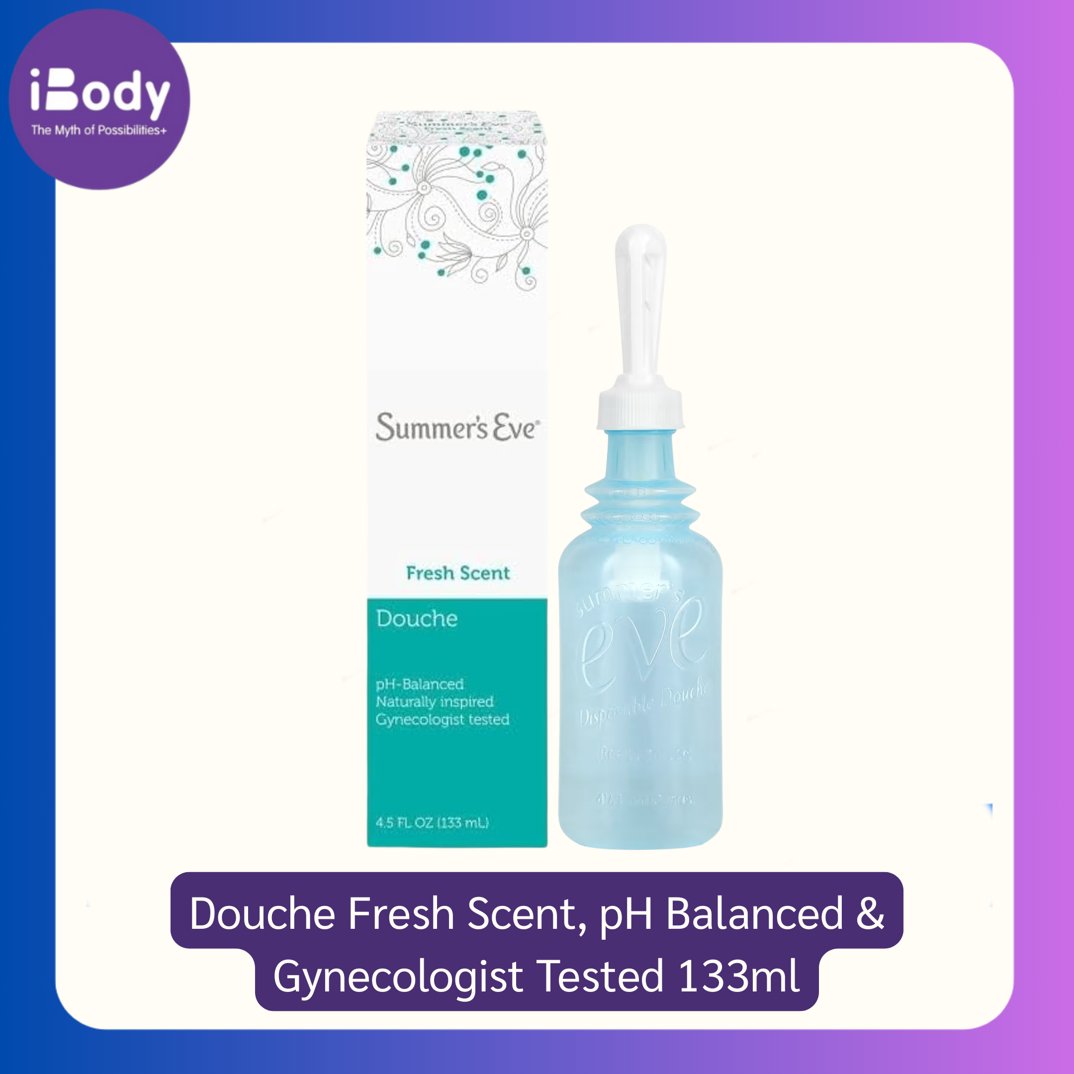 (Summer'sEve) Douche Fresh Scent, pH Balanced & Gynecologist Tested 133 ml ผลิตภัณฑ์ล้างทำความสะอาดภายในช่องคลอด