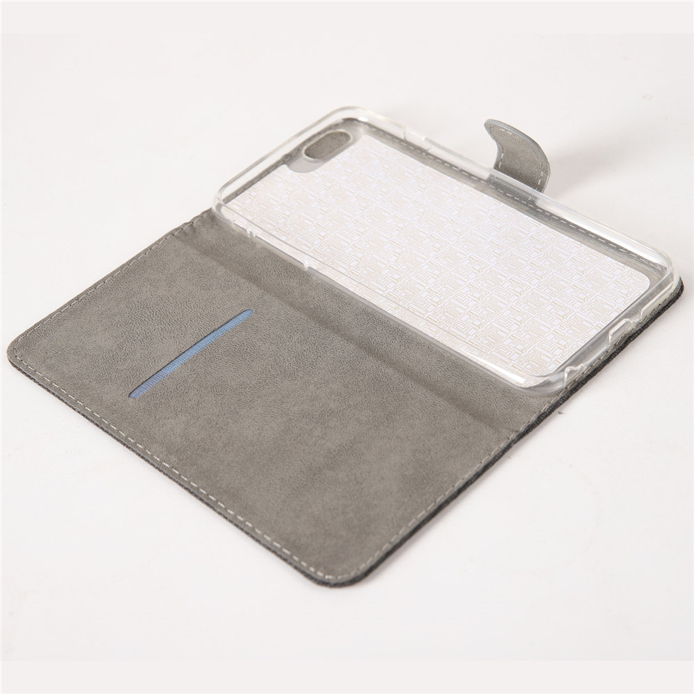 Case Xiaomi Mi A1 #เคสฝาพับหนัง PU เคลือบผิวผ้า Linen Fabric PU Leather Card Storage Phone Case