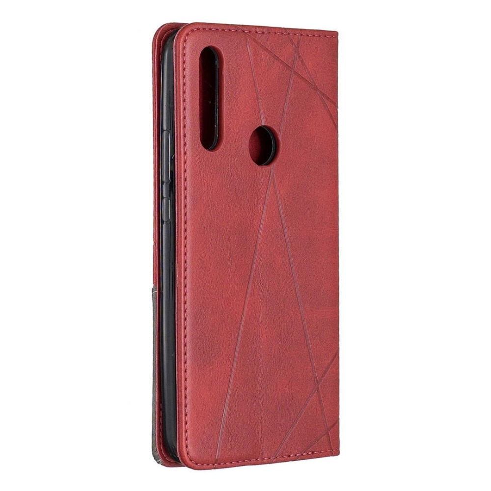 เคส Samsung Galaxy A20s #เคสฝาพับหนัง PU มีช่องเสียบ ID บัตรอื่นๆในตัว Geometric Pattern Leather Card Holder Protective
