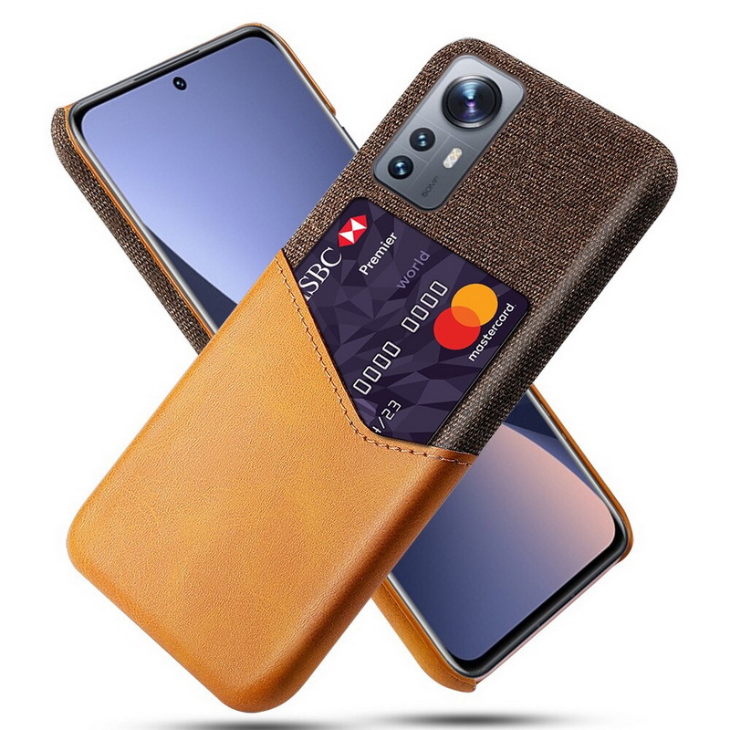 เคส Xiaomi 12 Pro #เคสฝาหลัง Hybrid Protective มีช่องเสียบการ์ด Card Slot PC + PU Leather + Cloth