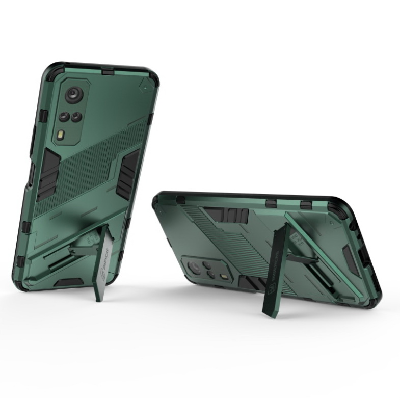 Case Vivo Y31 2021 #เคสฝาหลังพลาสติก ไฮบริด TPU + Kickstand