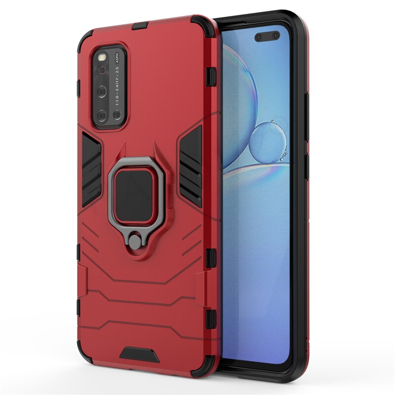 Case Vivo V19 #เคสฝาหลังพลาสติกแข็ง +TPU Hybrid Case มีแหวนสวมนิ้วโลหะ