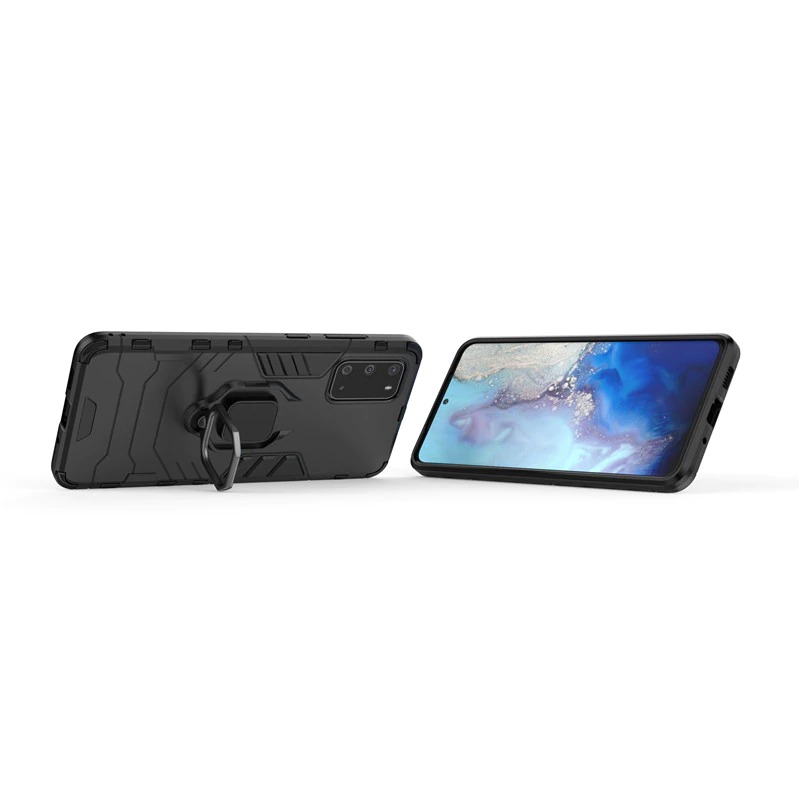 Case Samsung Galaxy S20 FE / S20 FE 5G #เคสฝาหลังพลาสติกแข็ง +TPU Hybrid Case มีแหวนสวมนิ้วโลหะ