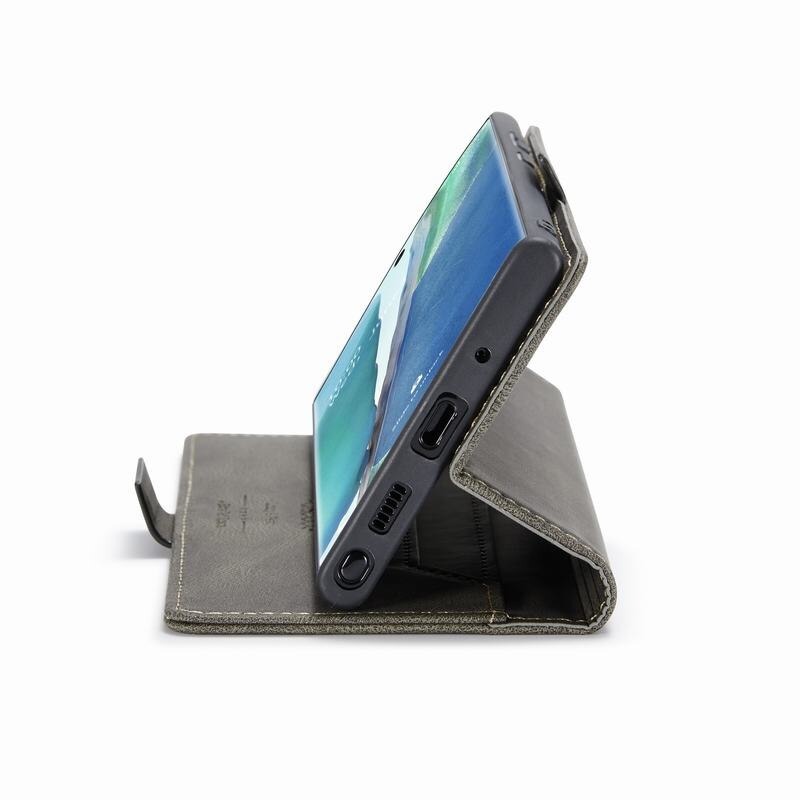 เคส Samsung Galaxy S20 #เคสฝาพับหนัง PU แบบกระเป๋าสตางค์ AUTSPACE Series RFID Blocking Retro Matte Leather Wallet