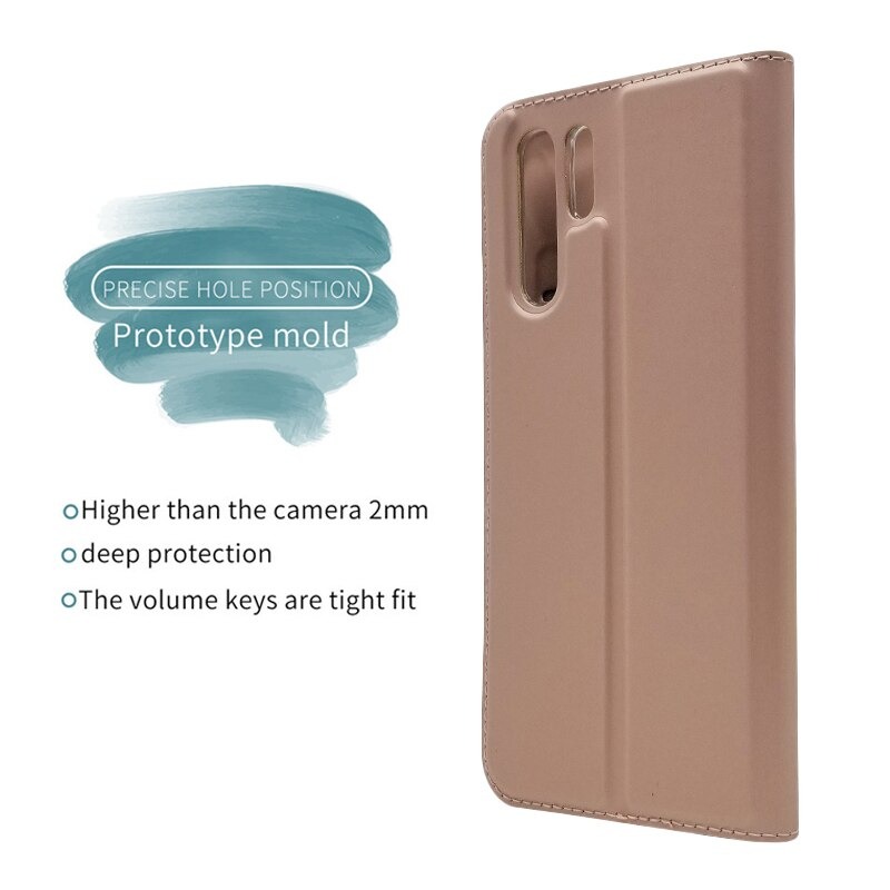 Case Huawei P30 Pro #เคสแบบฝาพับหนัง PU Magnetic Adsorption Stand Leather Card Holder