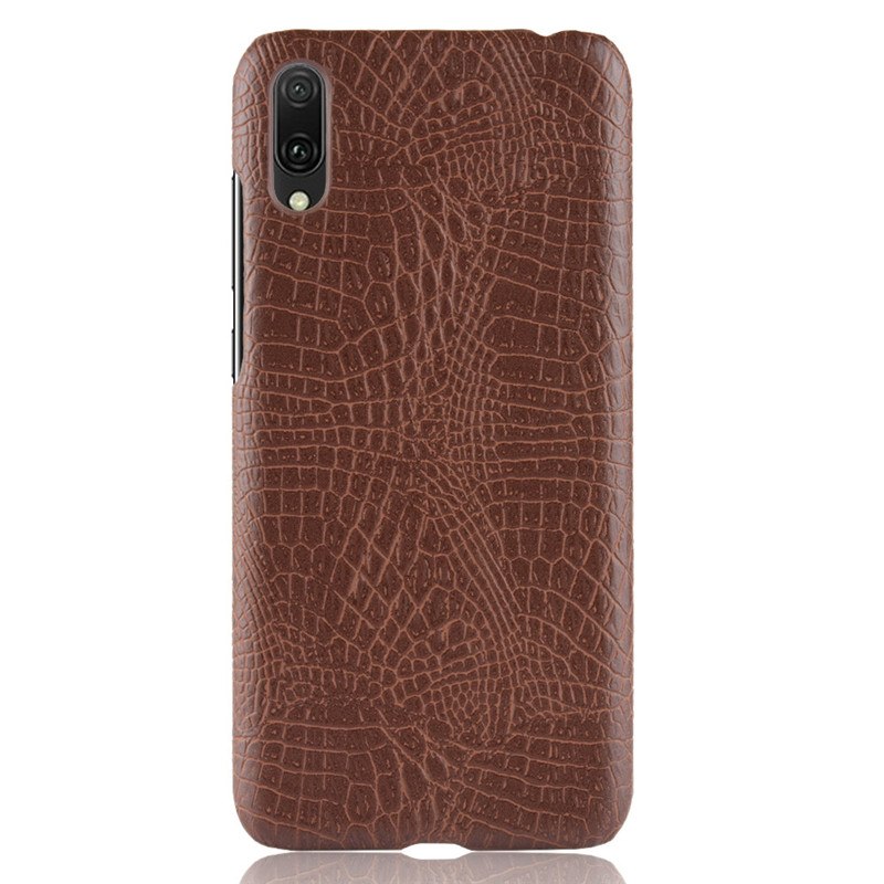 Case Huawei Y7 Pro (2019) #เคสฝาหลังพลาสติกแข็งเคลือบหนัง PU ลายผิวหนังจระเข้