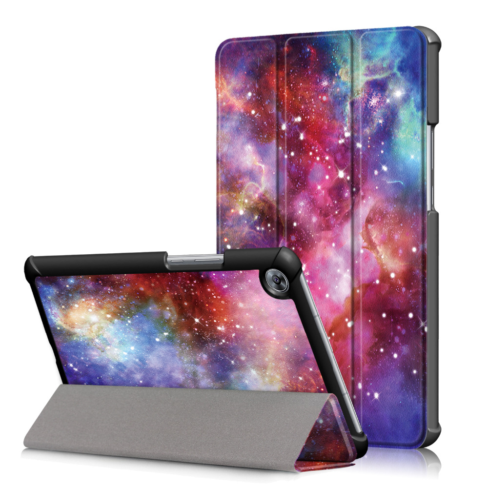 เคส Huawei MediaPad M5 8.4 นิ้ว #เคสฝาพับพิมพ์ลาย แบบ 3 พับ Patterned Leather Tri-fold Stand Smart Flip