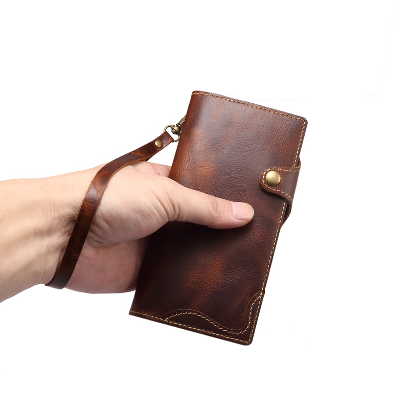 Case Samsung Galaxy Note 10+ #เคสฝาพับหนังแท้พร้อมสายคล้อง Genuine Wallet Leather Phone Cover with Lanyard